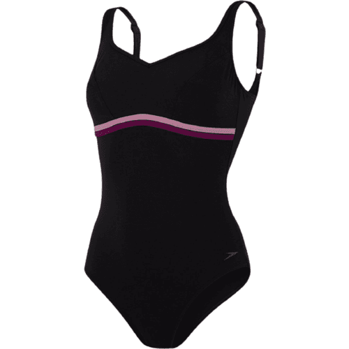 Speedo Sculpture Contourluxe Swimsuit - Black/Plum