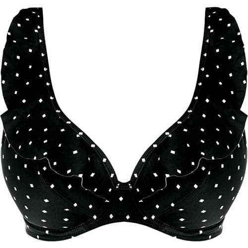 Freya Jewel Cove High Apex Bikini Top - Black