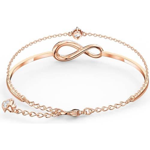 Swarovski Infinity Bangle - Rose Gold/Transparent