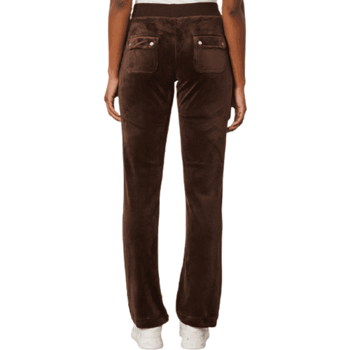 Juicy Couture Del Ray Classic Velour Pant - Bitter Chocolate