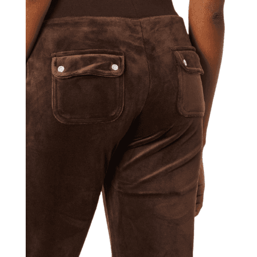 Juicy Couture Del Ray Classic Velour Pant - Bitter Chocolate