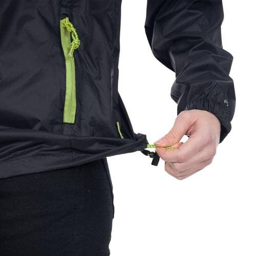 Trespass Qikpac Unisex Waterproof Packaway Jacket - Black