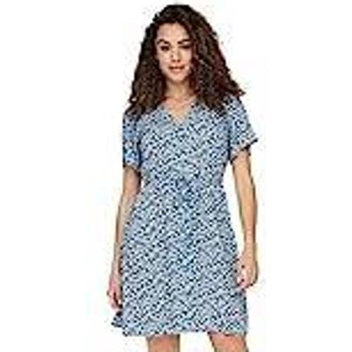 Only Klänning onlEvida S/S Short Dress Wvn Blå