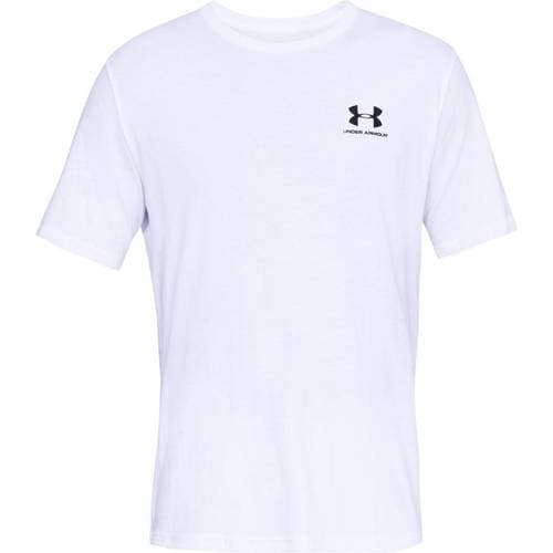 Under Armour Men's Sportstyle Left Chest Short Sleeve Shirt - White/Black