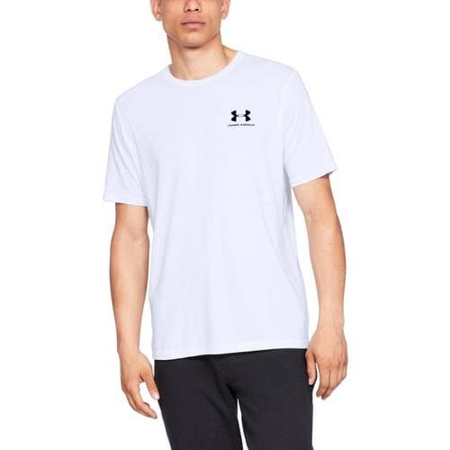 Under Armour Men's Sportstyle Left Chest Short Sleeve Shirt - White/Black