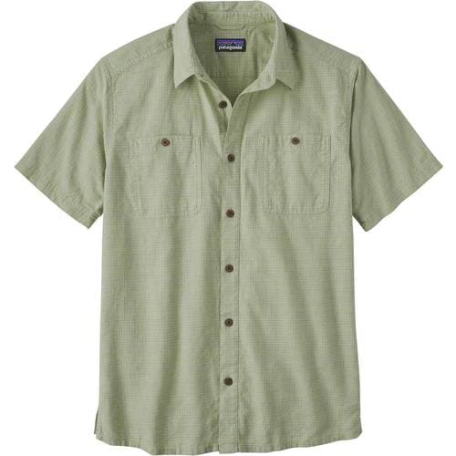 Patagonia Men's Back Step Shirt, L, Rainfonesize Plaid: Salvia Green