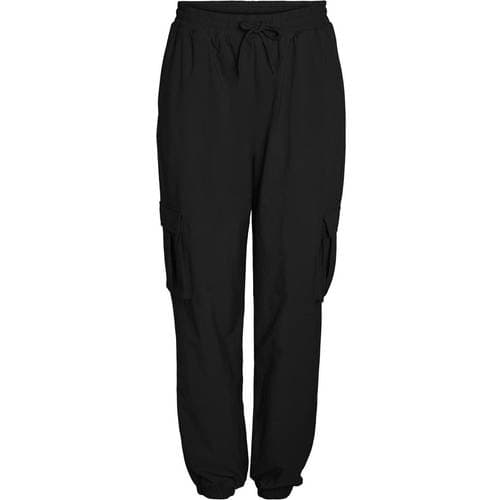 Noisy May High Waisted Cargo Trousers - Black