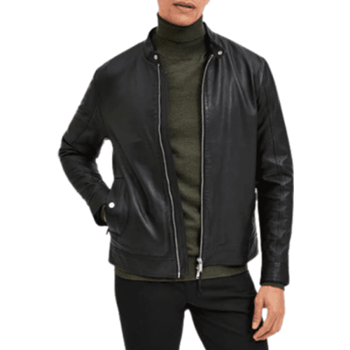 Selected Slharchive Classic Leather Jacket - Black