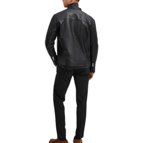 Selected Slharchive Classic Leather Jacket - Black