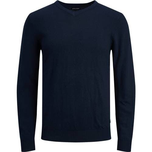 Jack & Jones Emil V Neck Pullover - Navy Blazer