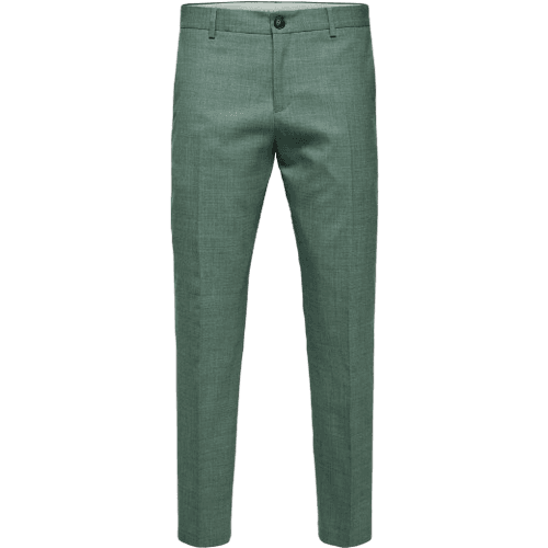 Selected Oasis Slim Fit Suit Trousers - Light Green Melange