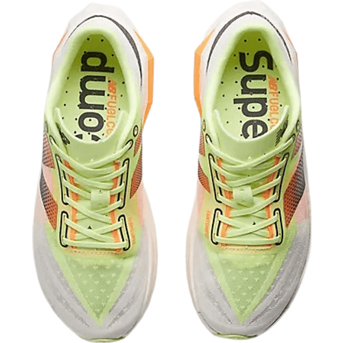 New Balance FuelCell SuperComp Elite v4 W - White/Bleached Lime Glo/Hot Mango