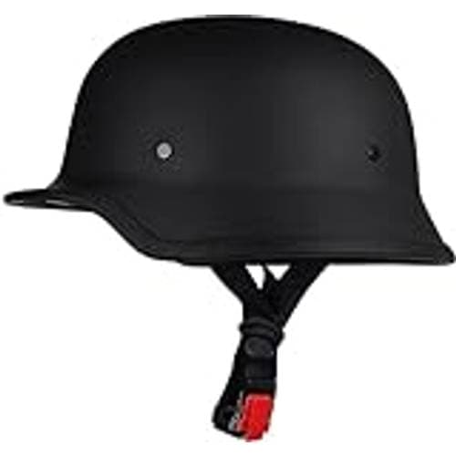 Vintage tysk motorcykel, halvhjälm, vuxen retro öppen hjälm ECE-godkänd, herr dam halvhjälm för cruiser skoter chopper N 63–64