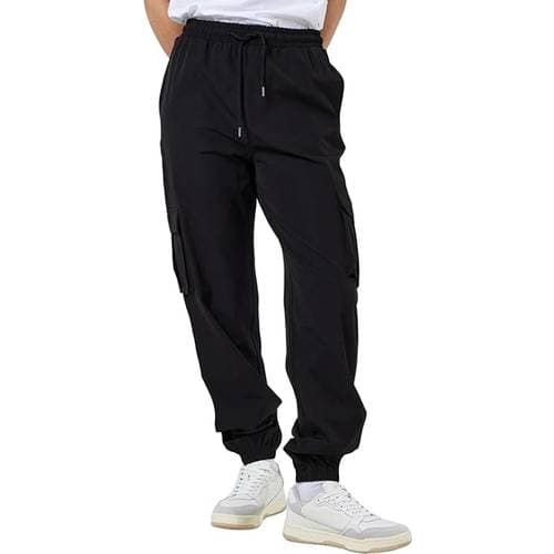 Noisy May High Waisted Cargo Trousers - Black
