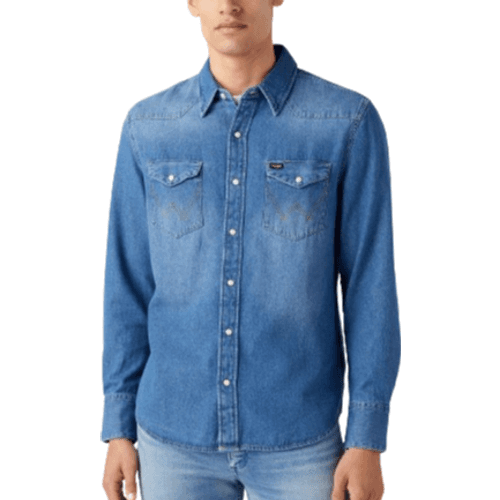 Wrangler Indigood 27MW Western Shirt - Icon Mid Stone