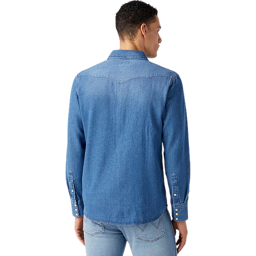 Wrangler Indigood 27MW Western Shirt - Icon Mid Stone