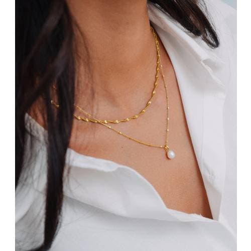 Syster P Treasure Single Necklace - Gold/Pearl