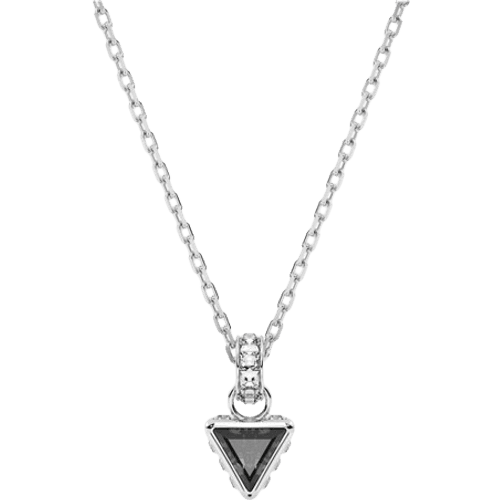 Swarovski Stilla Pendant Necklace - Silver/Black/Transparent