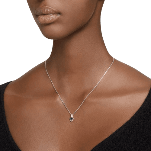 Swarovski Stilla Pendant Necklace - Silver/Black/Transparent