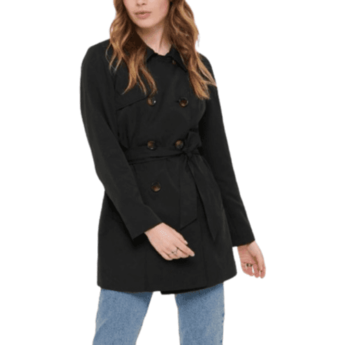 Only Valerie Double Breasted Trenchcoat - Black
