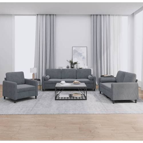 vidaXL 3201955 Dark Gray Soffa 198.1cm 3st 6-sits