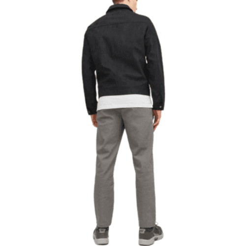 Jack & Jones Rocky Payton Faux Leather Jacket - Black/Jet Black