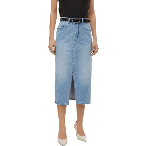 Vero Moda Veri Long Skirt - Blue/Light Blue Denim