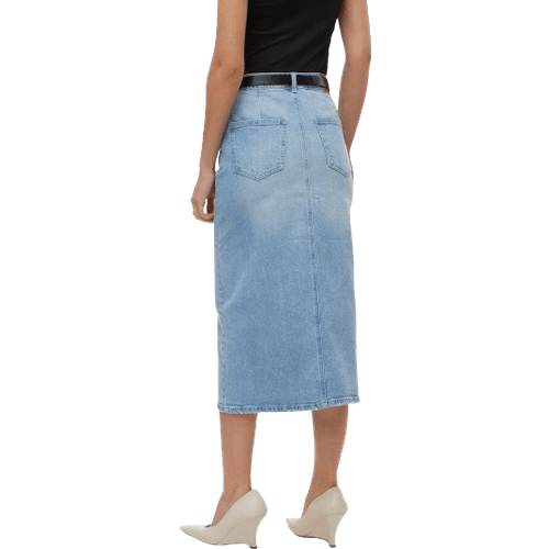 JdY Bella Maxi Denim Skirt - Blue/Light Blue Denim